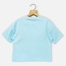 Load image into Gallery viewer, Blue Half Sleeves T-Shirt Graphic Printed
