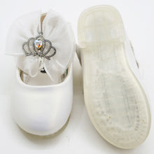 Load image into Gallery viewer, White Embellished Ballerina With Velcro Strap
