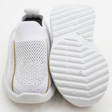 Load image into Gallery viewer, Black &amp; White Mesh Slip On Sneakers
