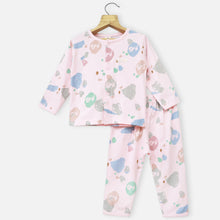 Load image into Gallery viewer, Pink Full Sleeves Cotton Night Suit
