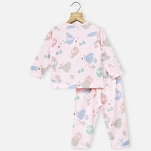 Load image into Gallery viewer, Pink Full Sleeves Cotton Night Suit
