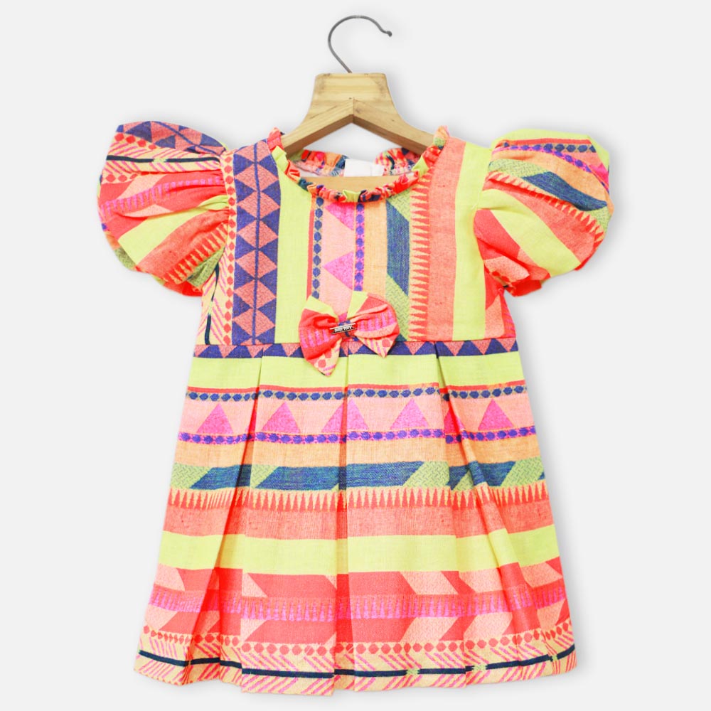 Colorful Box Pleated Dress