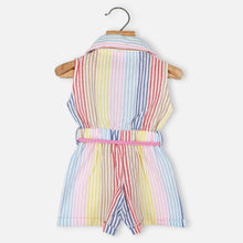 Load image into Gallery viewer, Colorful Striped Printed Cotton Jumpsuit
