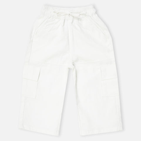 White & Lilac Cargo Pant