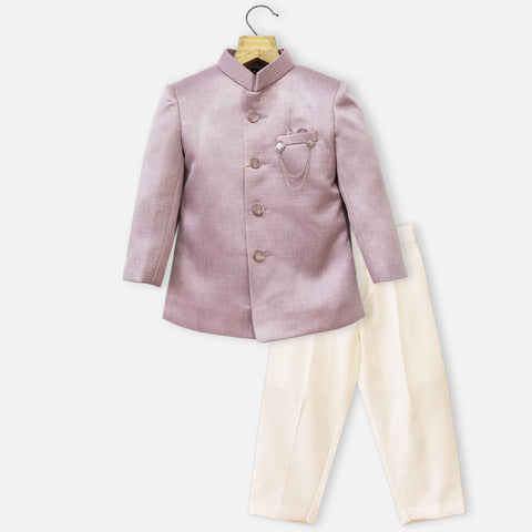 Lilac Striped Sherwani Set