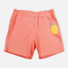 Load image into Gallery viewer, White Pineapple Theme Top With Peach Shorts
