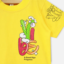 Load image into Gallery viewer, Yellow &amp; Red Graphic Printed Shirt
