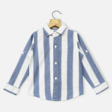 Load image into Gallery viewer, Indigo Striped Full Sleeves Shirt
