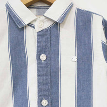 Load image into Gallery viewer, Indigo Striped Full Sleeves Shirt
