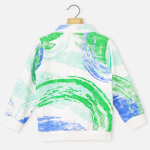 Load image into Gallery viewer, White Abstract Printed Jacket With T-Shirt
