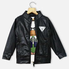 Load image into Gallery viewer, Black Leather Jacket With White T-Shirt
