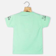 Load image into Gallery viewer, Green &amp; Yellow Half Sleeves T-Shirt

