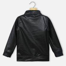 Load image into Gallery viewer, Black Leather Jacket With White T-Shirt
