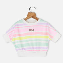 Load image into Gallery viewer, Colorful Striped Printed Dolman Sleeves Top
