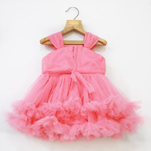 Load image into Gallery viewer, Pink Flower Embellished Party Dress With Booties &amp; Headband
