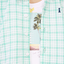 Load image into Gallery viewer, Mint Checked Shirt With Shorts &amp; White T-Shirt
