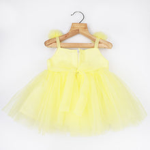 Load image into Gallery viewer, Yellow Sleeveless Party Frock With Booties &amp; Headband
