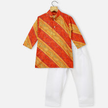 Load image into Gallery viewer, Orange Paisley Printed Kurta With Pajama
