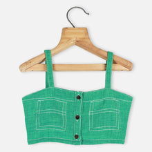 Load image into Gallery viewer, Pink &amp; Green Shirt With Smocked Crop Top &amp; Short Co-Ord Set
