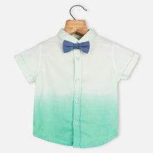 Load image into Gallery viewer, Green Shirt &amp; Blue Shorts With Suspender Set And Flap Cap
