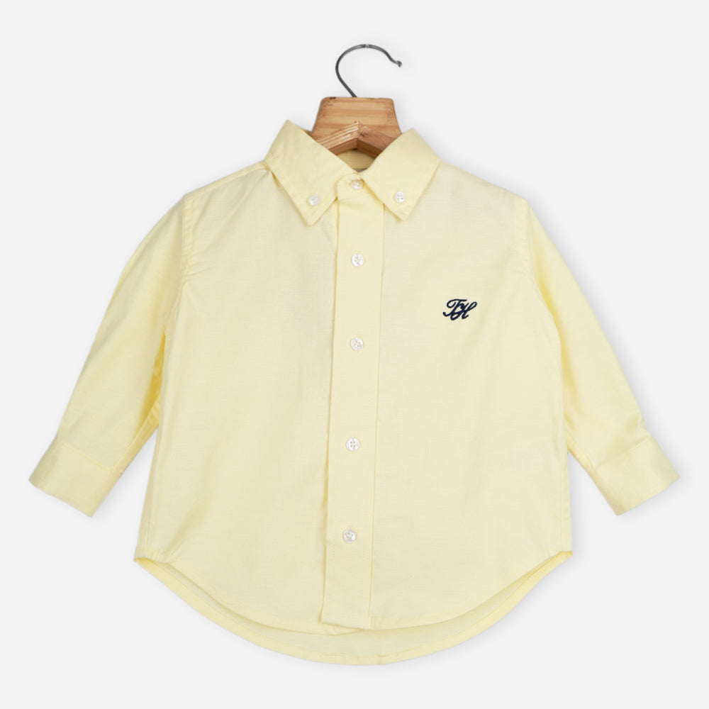Yellow Full Sleeves Cotton Shirt