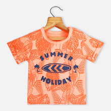 Load image into Gallery viewer, Neon Beach Theme T-Shirt With Blue Shorts
