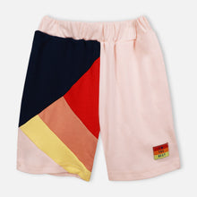 Load image into Gallery viewer, Pink T-Shirt With Colorblock Shorts Co-Ord Set
