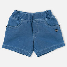 Load image into Gallery viewer, Blue Elasticated Waist Casual Shorts
