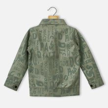 Load image into Gallery viewer, Green Leather Jacket With Short Sleeves T-Shirt
