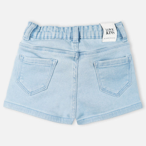Blue Denim Girls Shorts
