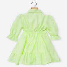 Load image into Gallery viewer, Green &amp; Yellow Checked Dress With Bloomer
