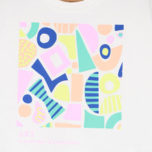 Load image into Gallery viewer, White Abstarct Printed Half Sleeves Top
