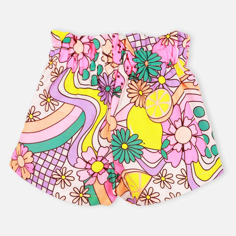 Colorful Floral Printed Shorts