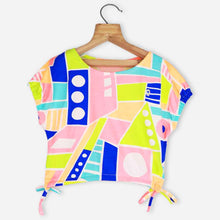 Load image into Gallery viewer, Vibrant Abstract Printed Crop Top
