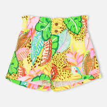 Load image into Gallery viewer, Green Tropical Printed Elasticated Waist Shorts

