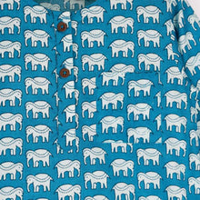 Load image into Gallery viewer, Blue Elephant Printed Cotton NightSuit
