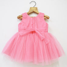 Load image into Gallery viewer, Pink Bow Embellished Party Dress With Booties &amp; Headband
