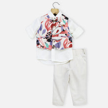 Load image into Gallery viewer, Abstract Printed Waistcoat With White Shirt &amp; Pant
