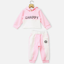 Load image into Gallery viewer, Yellow &amp; Pink Hooded Crop Top With Joggers Co-Ord Set
