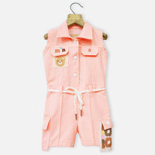 Load image into Gallery viewer, Peach &amp; Blue Sleeveless Jumpsuit
