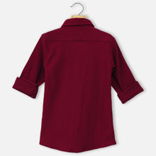 Load image into Gallery viewer, Maroon Full Sleeves Shirt
