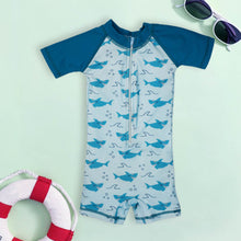 Load image into Gallery viewer, Solid Raglan Long Sleeves Swim Suit
