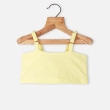 Load image into Gallery viewer, Lemon Yellow Front Bow Crop Top

