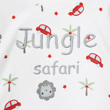 Load image into Gallery viewer, White Jungle Safari Theme T-Shirt With Joggers Co-Ord Set
