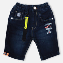 Load image into Gallery viewer, Blue Elasticated Waist Denim Bermuda Shorts
