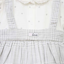 Load image into Gallery viewer, Grey Checked Cotton Half Sleeves Dress
