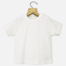 Load image into Gallery viewer, Beige Striped Dungree With T-Shirt
