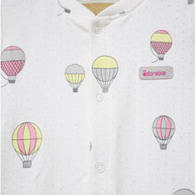 Load image into Gallery viewer, White Hot Air Balloon Theme Half Sleeves Romper
