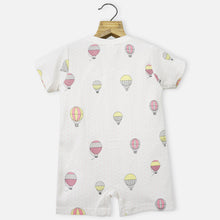 Load image into Gallery viewer, White Hot Air Balloon Theme Half Sleeves Romper
