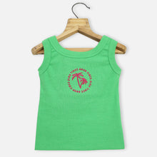 Load image into Gallery viewer, Green &amp; Pink Typographic Tank Top
